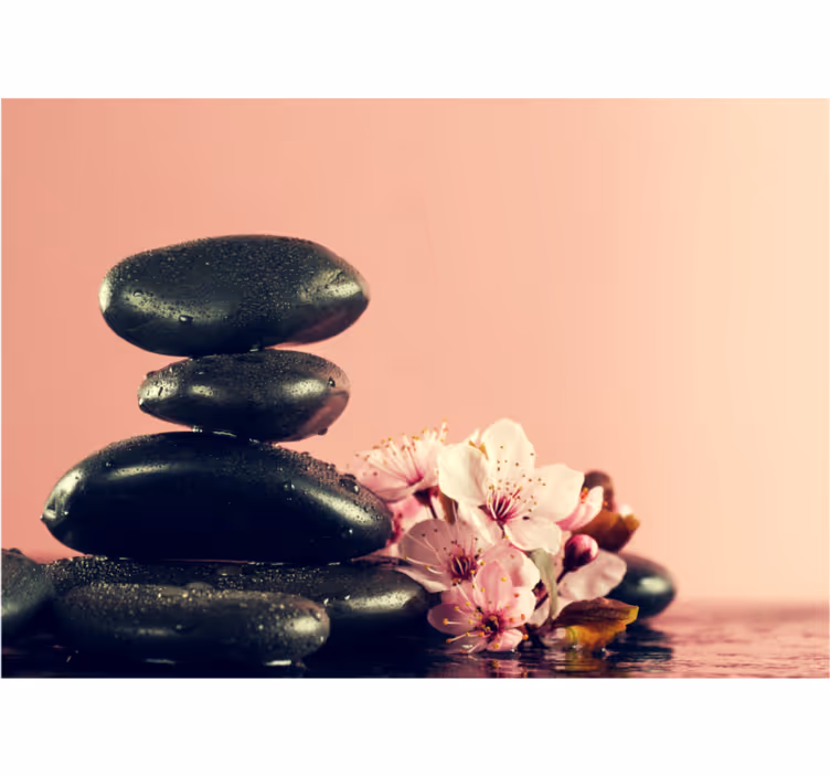 Tapisserie zen sérénité des galets - TenStickers