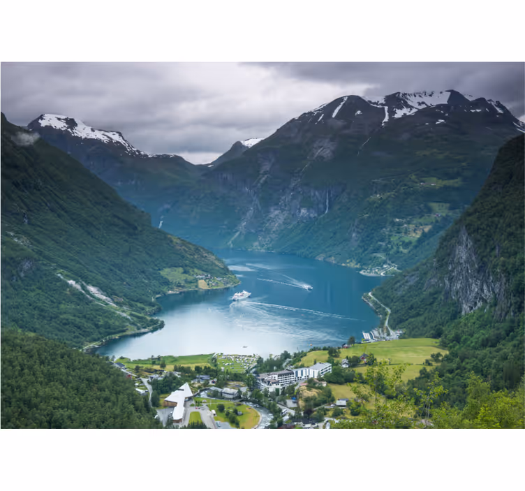 Tapisserie paysage vues magnifiques des fjords - TenStickers