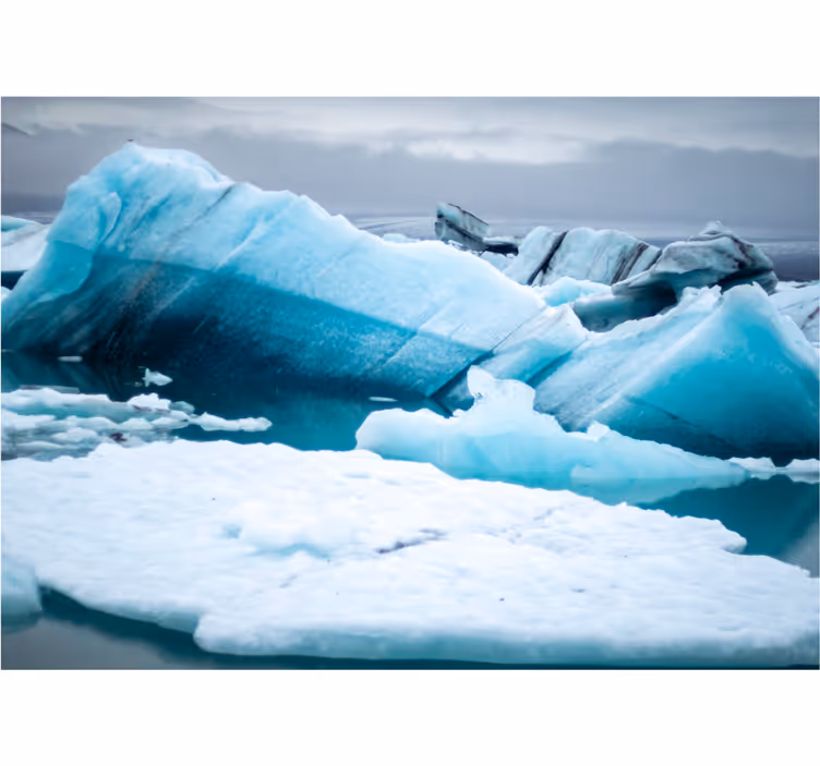 Tapisserie montagne formations de glace glaciaire - TenStickers