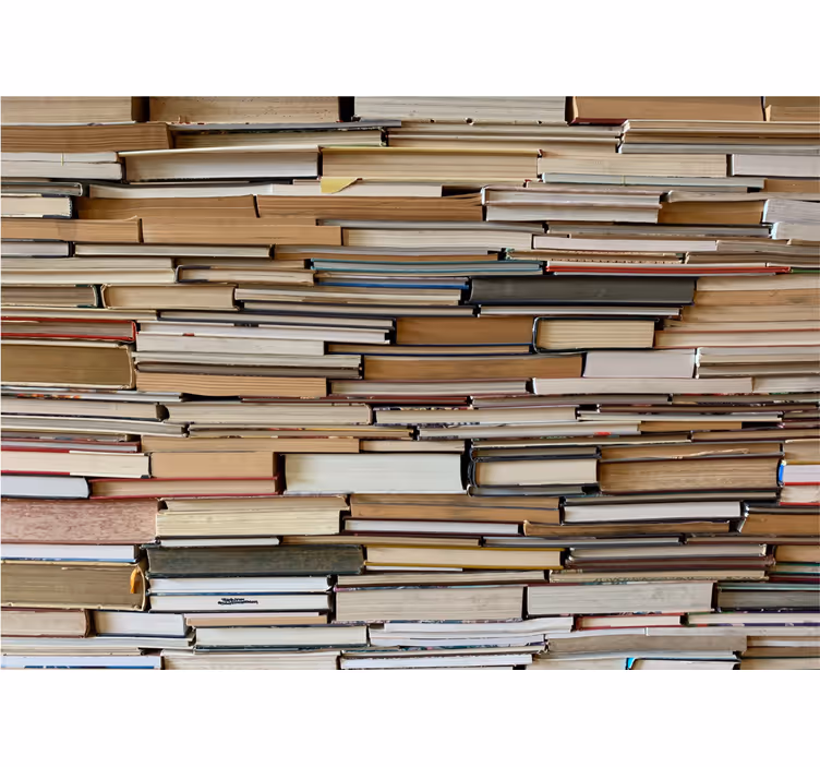 Tapisserie murale textures et motifs piles de livres - TenStickers