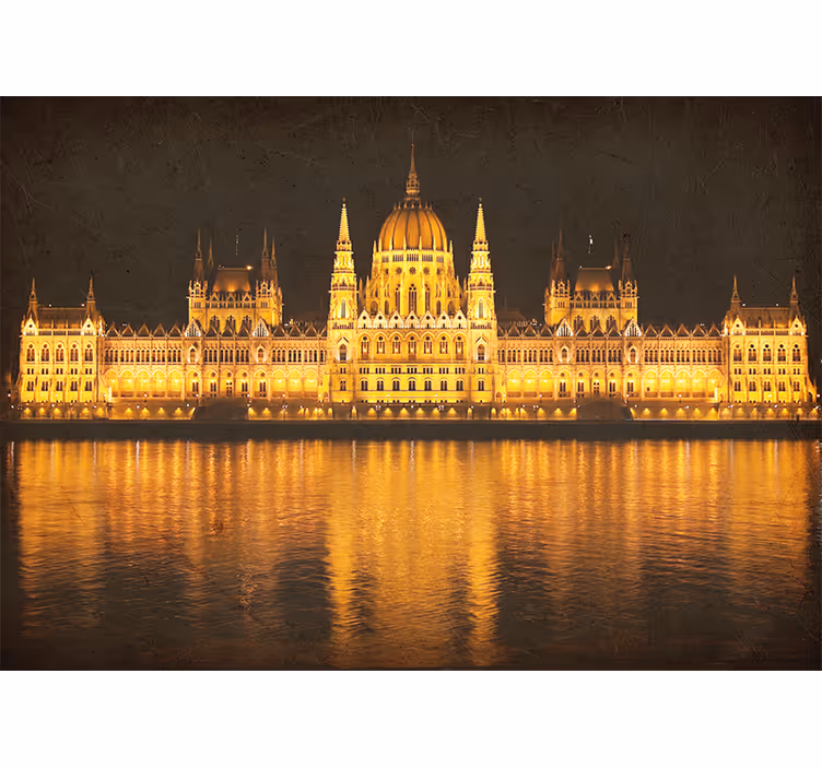 Tapisserie autres villes et de pays vue nocturne de budapest - TenStickers