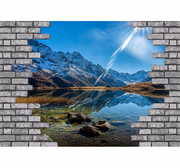 Tapisserie paysage Écho des montagnes - TenStickers