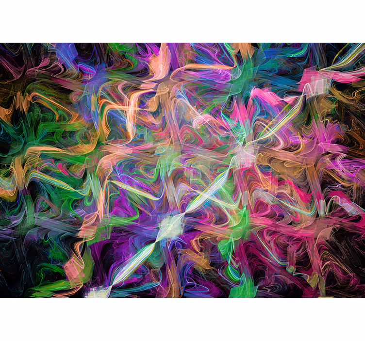 Tapisserie abstraite tourbillons vibrants - TenStickers