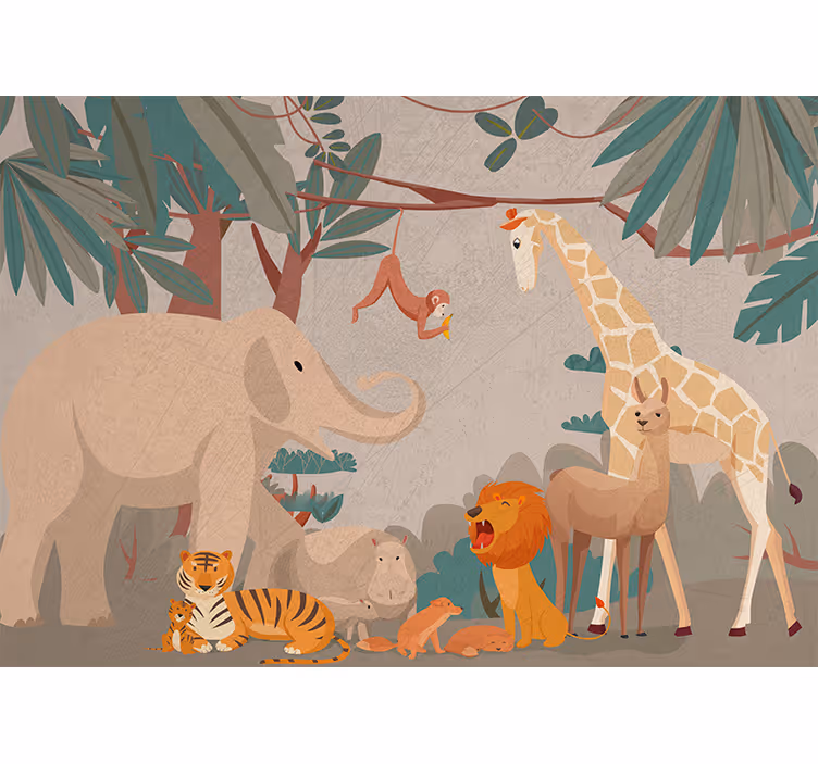 Tapisserie animaux safari de la faune - TenStickers
