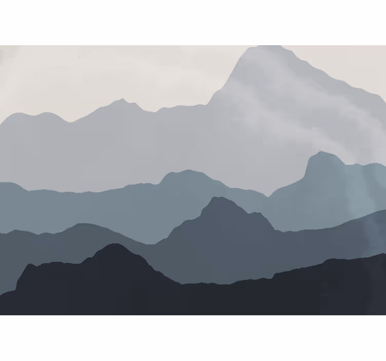 Tapisserie montagne paysage de montagne paisible - TenStickers