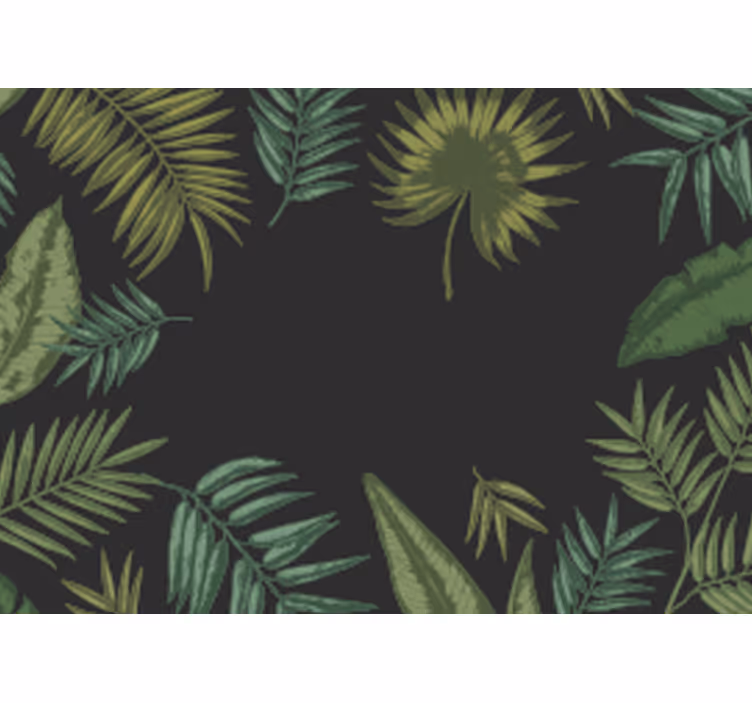 Papier peint nature composants de feuilles tropicales - TenStickers