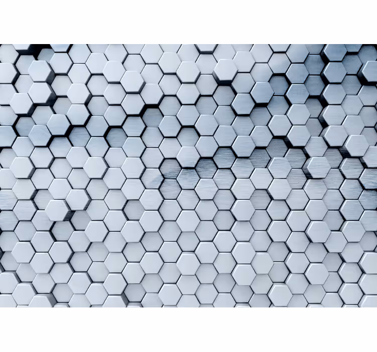 Tapisserie murale textures et motifs design hexagonal - TenStickers