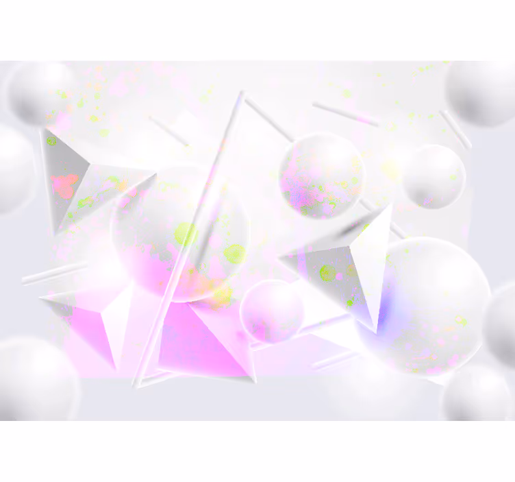 Tapisserie abstraite fusion de formes géométriques - TenStickers