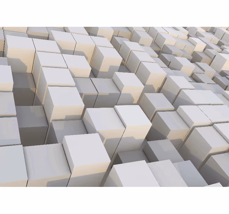 Tapisserie murale textures et motifs design cubiste - TenStickers