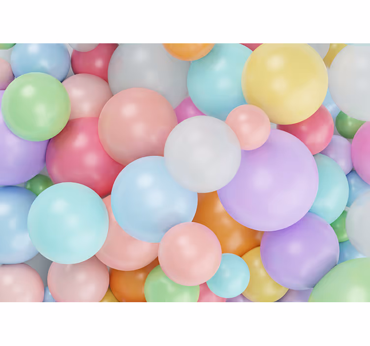 Tapisserie textures et motifs bulles de ballons colorés - TenStickers
