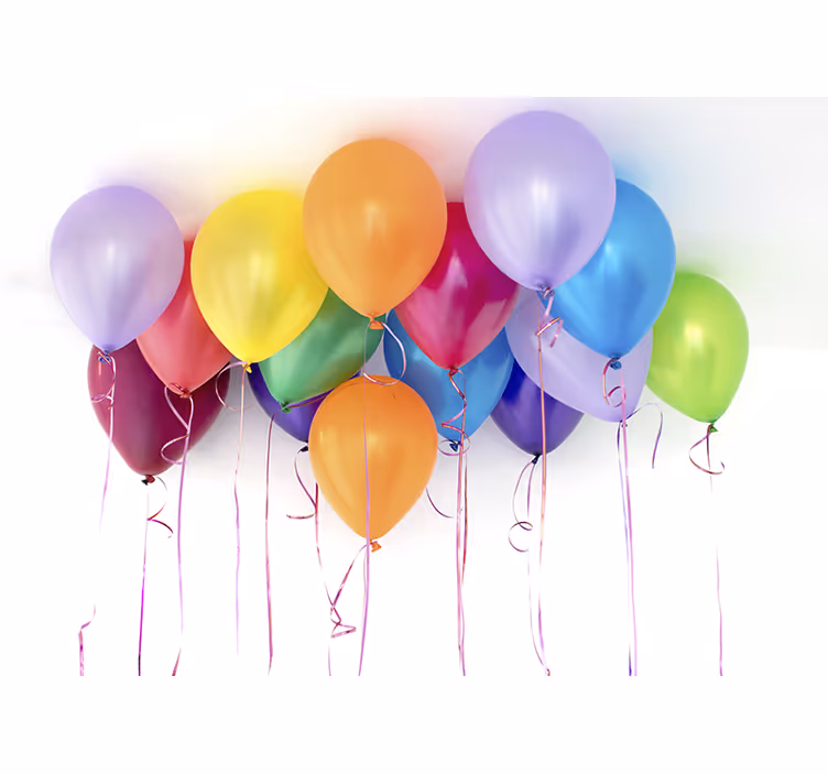 Tapisserie amour ballons de fête colorés - TenStickers