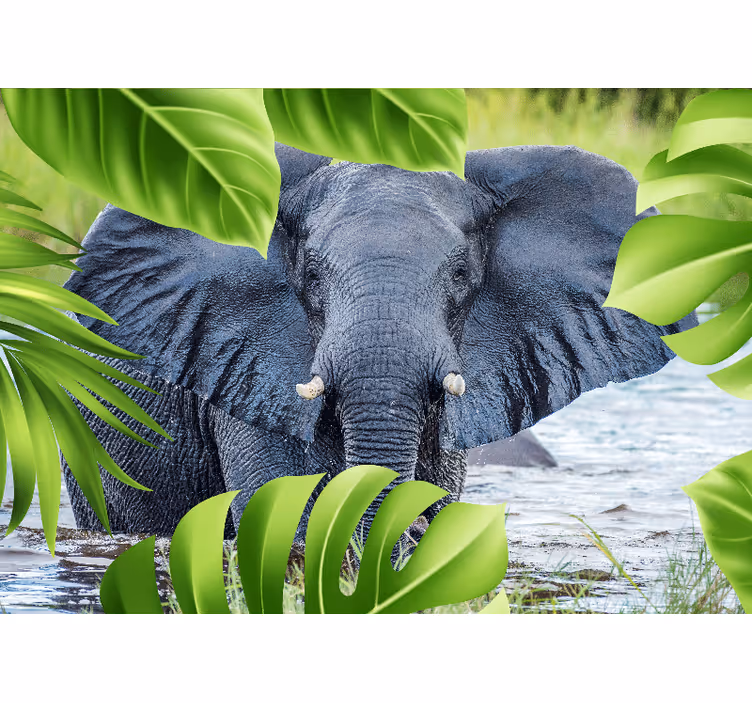 Tapisserie animaux expérience Éléphant royal - TenStickers
