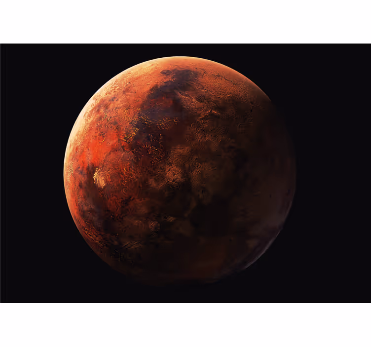 Tapisserie espace surface de la planète mars - TenStickers
