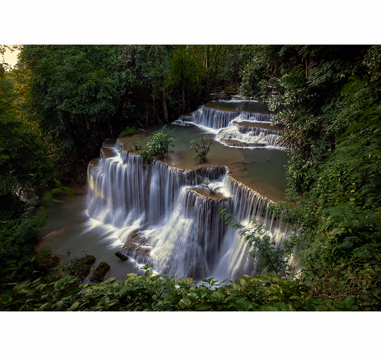 Tapisserie nature retraite tranquille près d'une cascade - TenStickers
