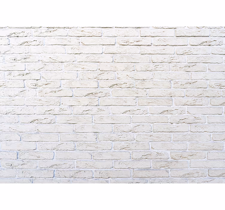 Tapisserie imitation pierre motif brique blanche - TenStickers