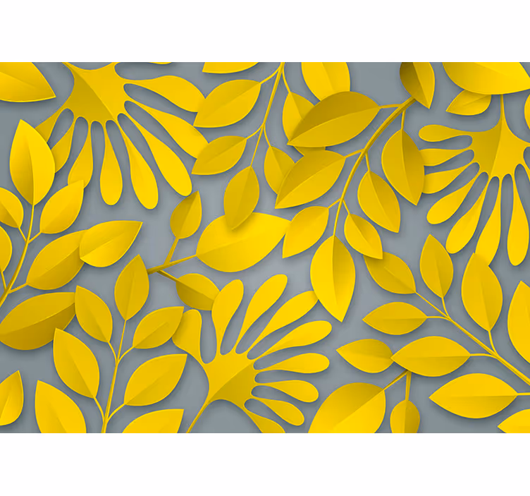 Papier peint nature motifs de feuilles vives - TenStickers