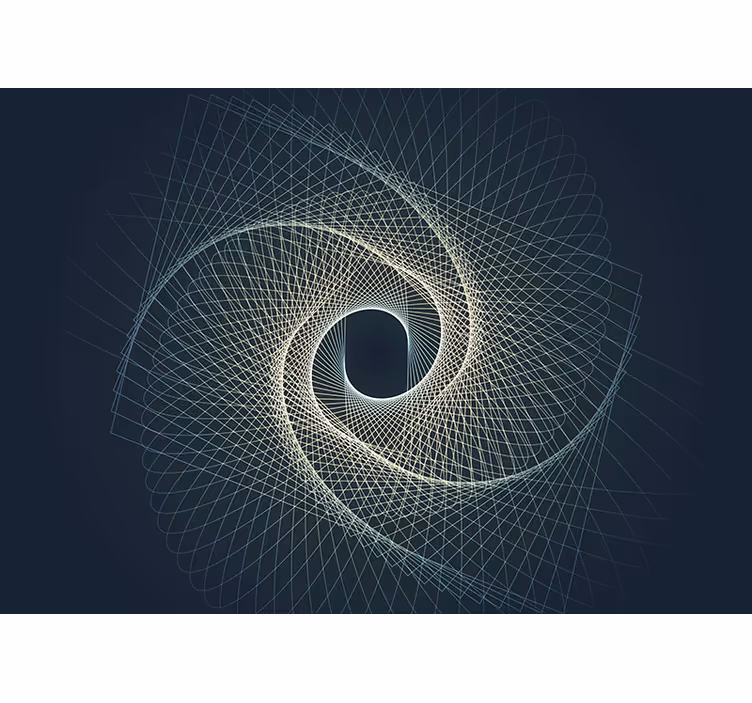 Tapisserie abstraite motif géométrique en spirale - TenStickers
