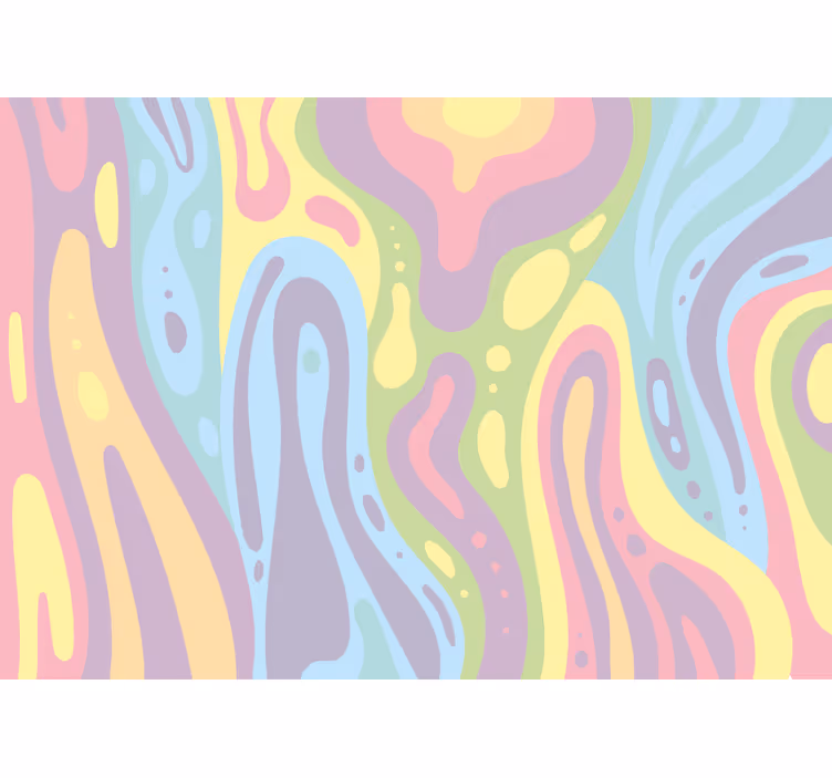 Tapisserie abstraite motifs de couleurs fluides - TenStickers