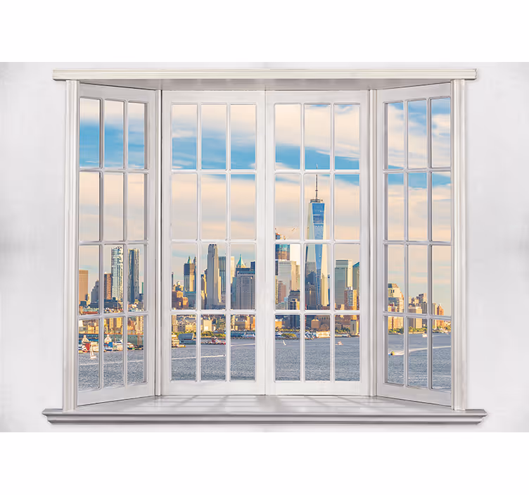 Tapisserie new york vue sur la ligne d'horizon - TenStickers