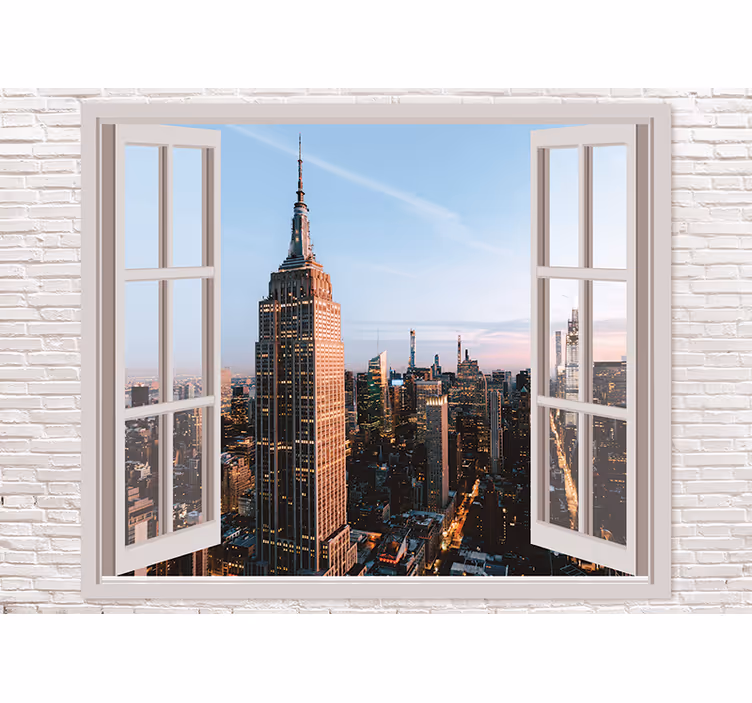 Tapisserie new york vue de l'empire state - TenStickers