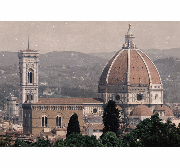 Tapisserie villes et pays vue de la cathédrale de florence - TenStickers