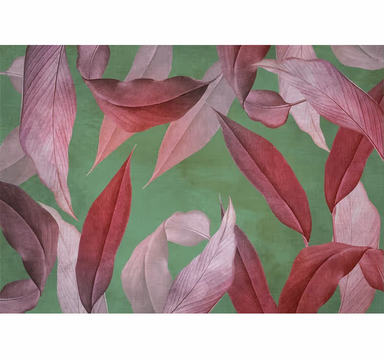 Tapisserie fleur conception de feuille d'orchidée - TenStickers