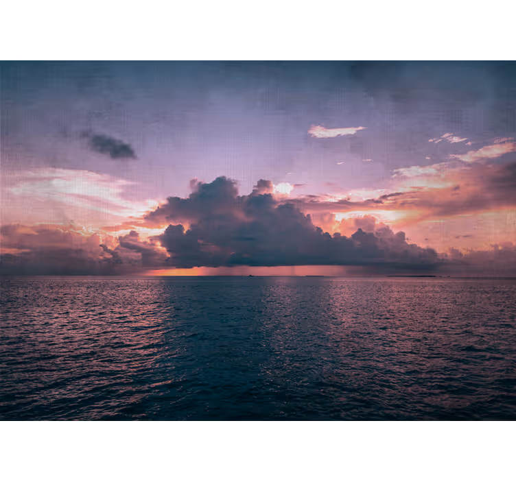 Tapisserie paysage océan paisible au crépuscule - TenStickers