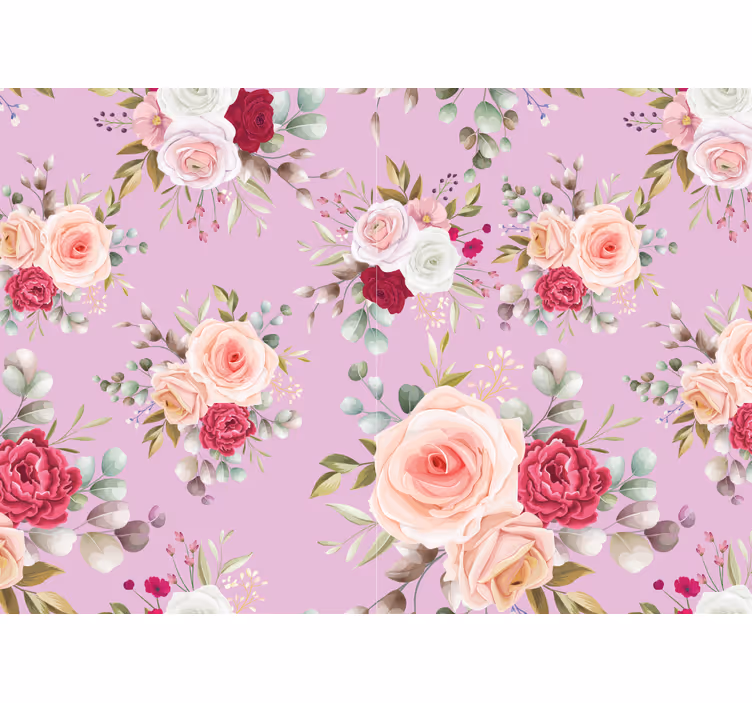 Tapisserie fleur bouquet floral - TenStickers