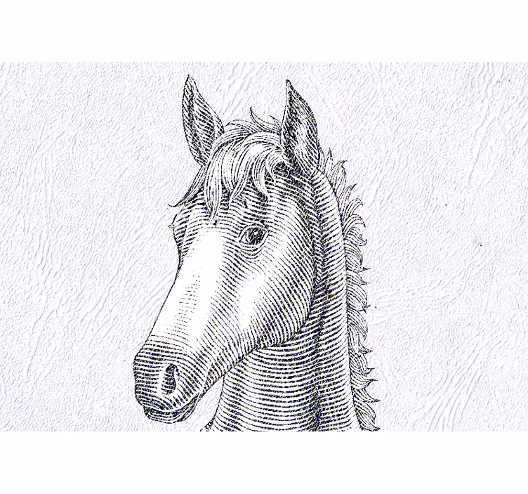 Tapisserie animaux portrait élégant de cheval - TenStickers