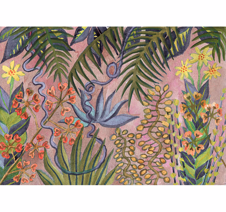 Tapisserie nature affichage de flore tropicale - TenStickers