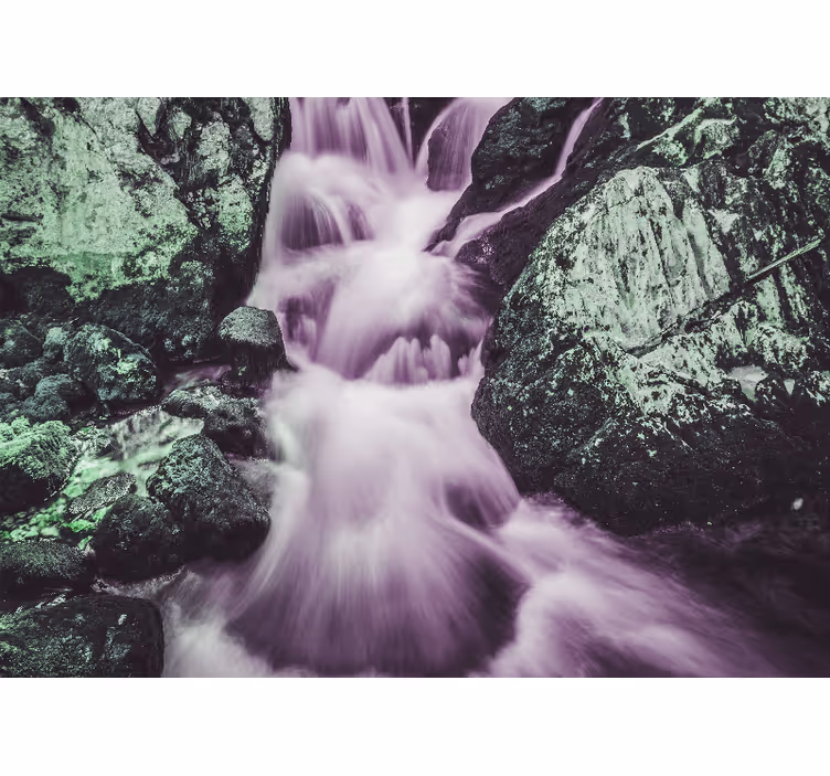 Tapisserie montagne chutes d'eau apaisantes - TenStickers