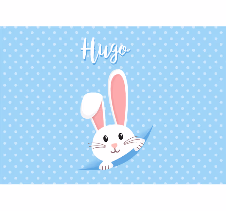 Tapisserie animaux personnage de lapin joyeux - TenStickers