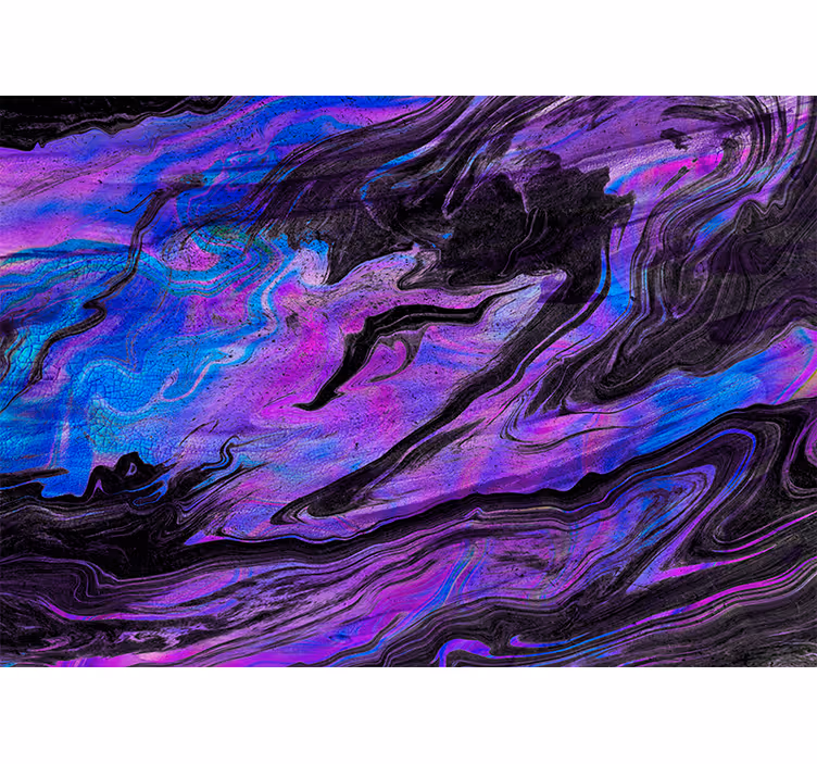 Tapisserie abstraite motifs violets tourbillonnants - TenStickers