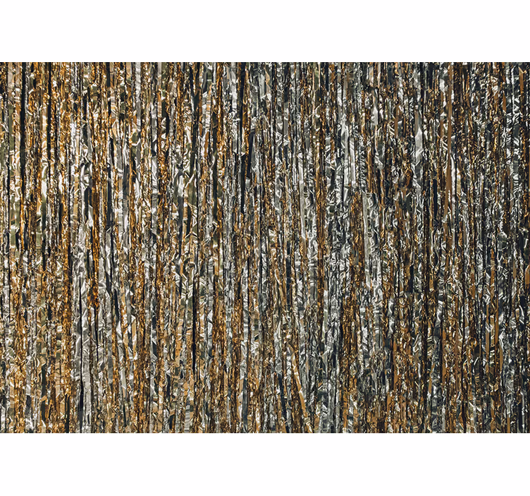 Tapisserie textures et motifs rayures métalliques brillantes - TenStickers