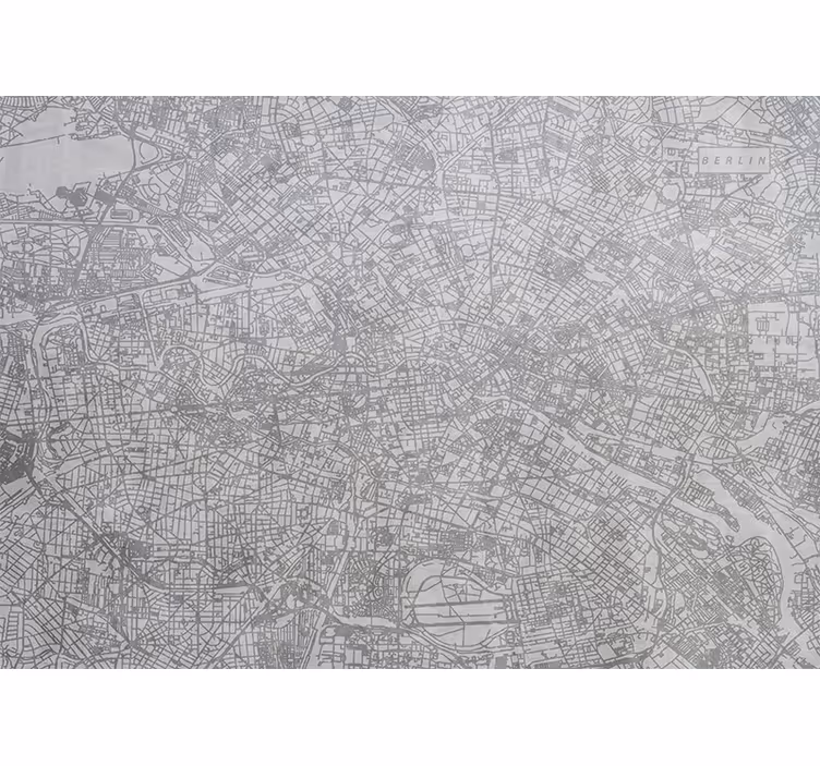 Tapisserie berlin carte détaillée de berlin - TenStickers