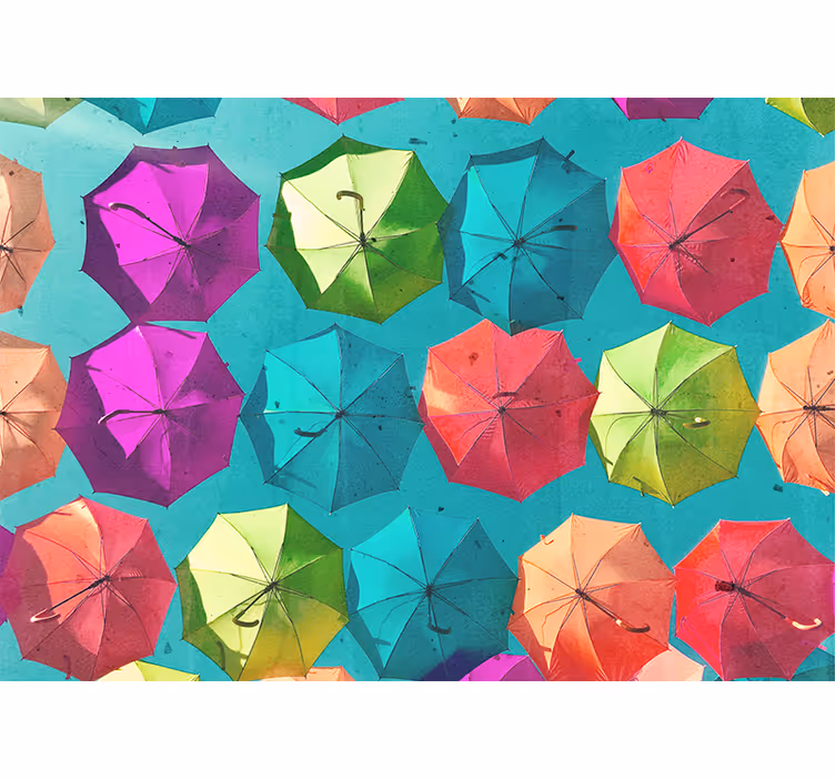 Tapisserie murale graffiti design parapluie coloré - TenStickers