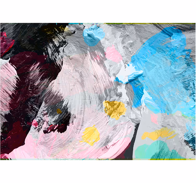 Tapisserie abstraite coups de pinceau dynamiques - TenStickers