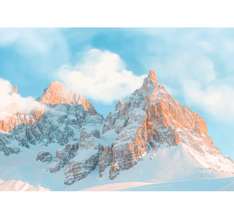 Tapisserie montagne sommets gelés royaux - TenStickers