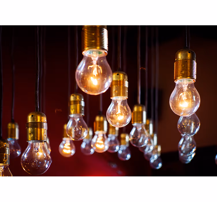Tapisserie véhicule ampoules edison cluster - TenStickers