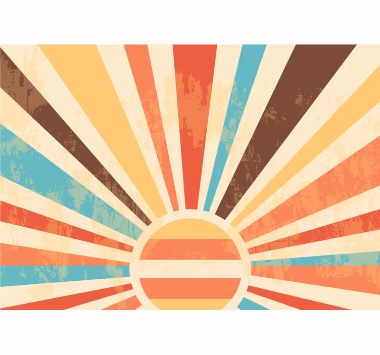 Tapisserie abstraite design éclatant de soleil - TenStickers