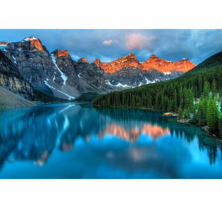 Tapisserie paysage Échos des grandes montagnes - TenStickers
