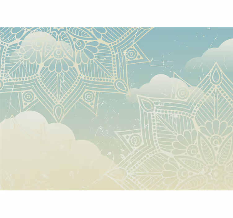 Tapisserie mandala motif géométrique complexe - TenStickers