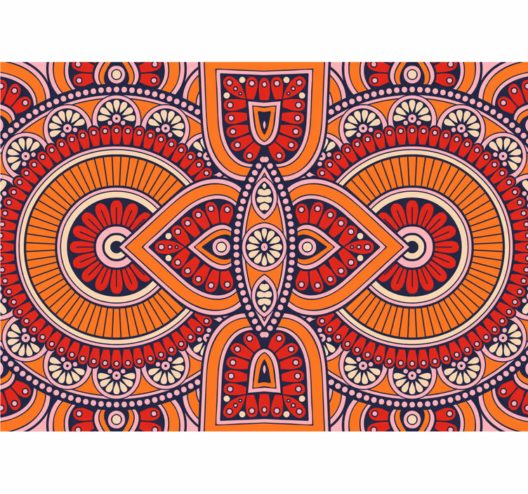 Tapisserie mandala motifs circulaires élaborés - TenStickers