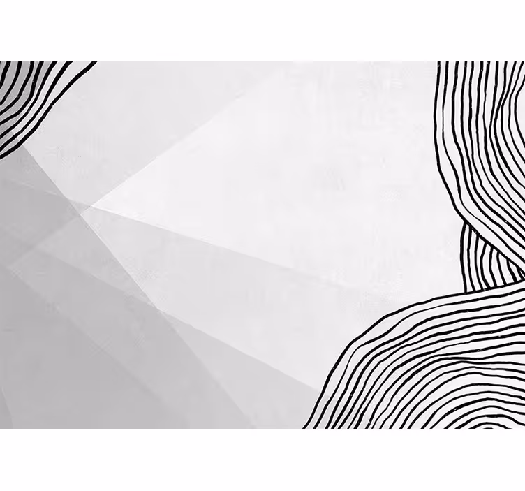 Tapisserie abstraite art des lignes géométriques - TenStickers