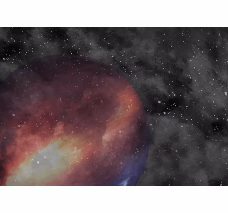 Tapisserie espace sphère violette céleste - TenStickers