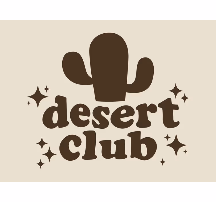 Tapisserie désert club des cactus design - TenStickers