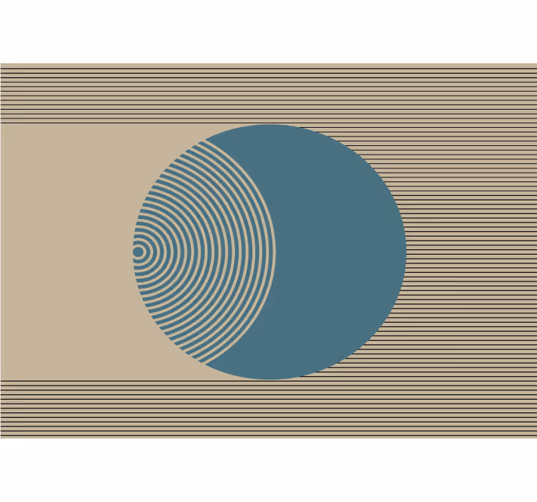 Tapisserie abstraite motif de cercle géométrique - TenStickers