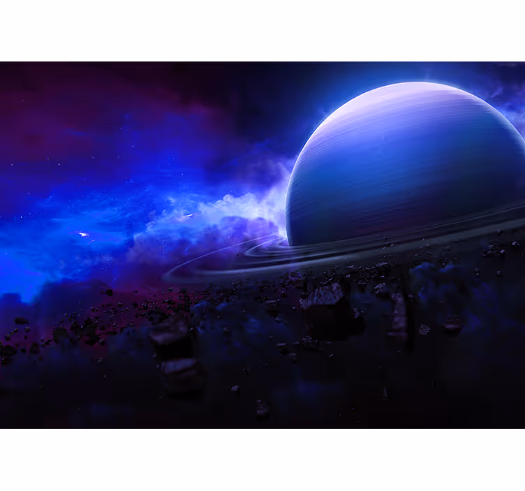 Tapisserie espace vue planétaire étoilée - TenStickers