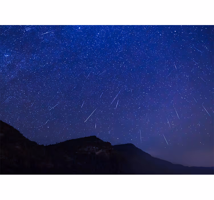 Tapisserie montagne comètes célestes nocturnes - TenStickers