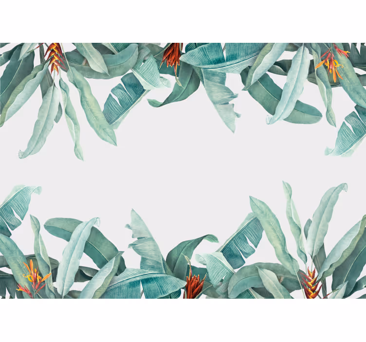 Tapisserie fleur motif feuillage tropical - TenStickers